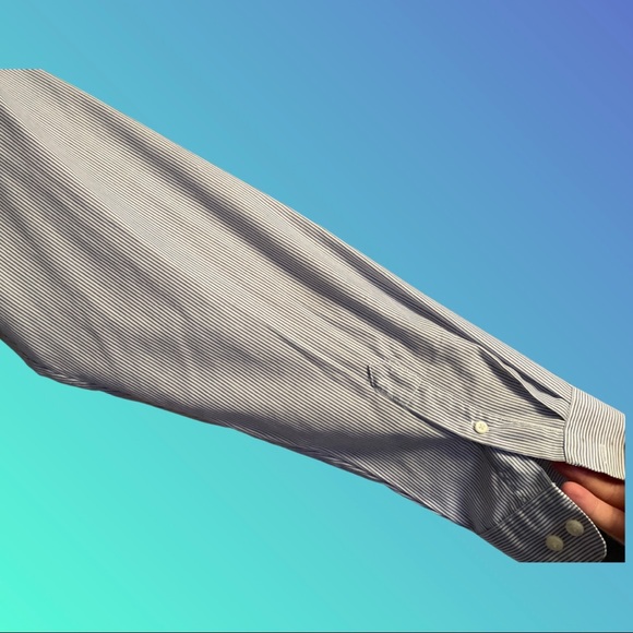 Van Heusen Size 17.5 Striped Dress Shirt - Picture 5 of 6